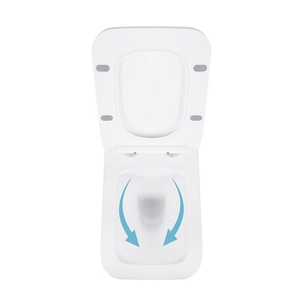 Унітаз підвісний Qtap Crow безобідковий з сідінням Soft-close QT05335170W - Фото - 6