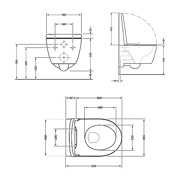 Унитаз подвесной Qtap Jay безободковый с сиденьем Soft-close QT07335176W - Фото - 2