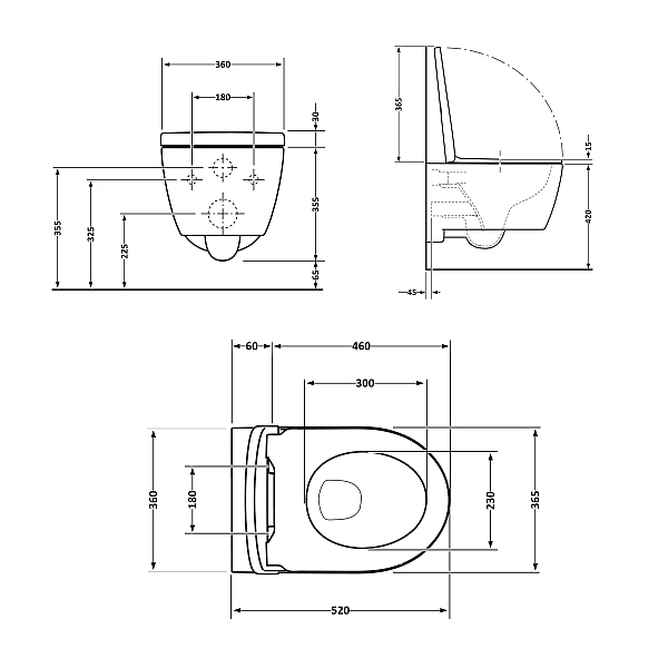 Унітаз підвісний Qtap Swan безобідковий з сідінням Soft-close QT16335178W - Фото - 2