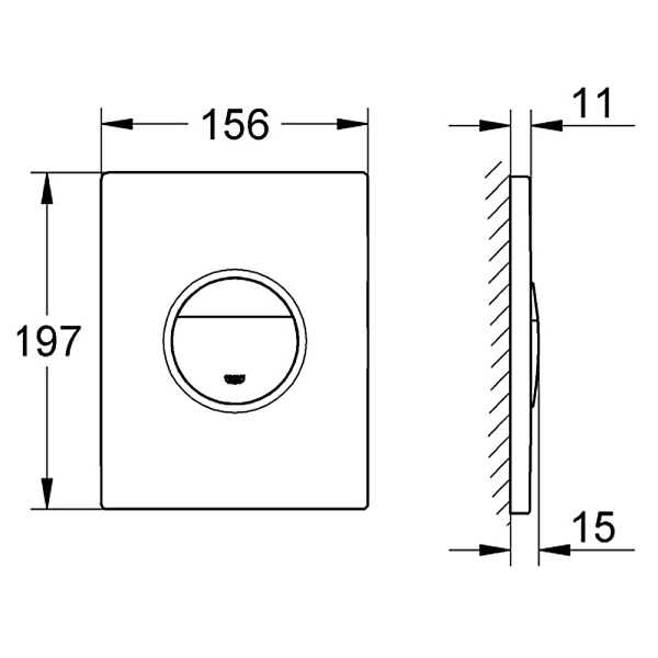 38765KF0 Nova Cosmopolitan, накладна панель змиву, чорний  (мат) (1 сорт) - Фото - 3