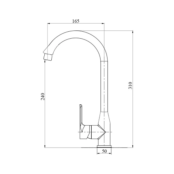 Смеситель для кухни Brinex 35B 007 - Фото - 3