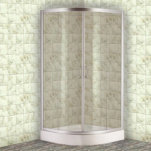 FEN0301PDEV NYMFA (NEW) Душова кабіна + піддон FTR0609, скло груша (шиншила), 900x900 (2уп) (1 сорт) - Фото - 3