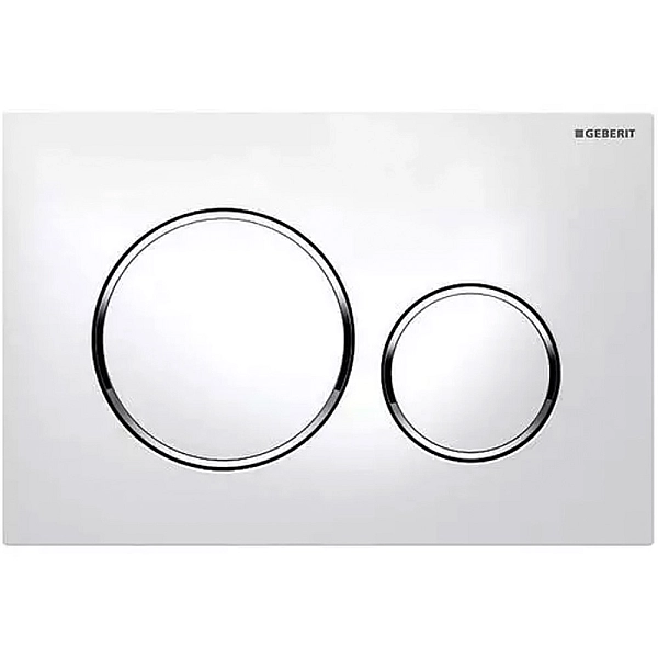 115.882.KJ.1 Sigma20 round Клавіша з подвійним змивом, білий/хром глянцевий/білий (1 сорт) - Фото - 4