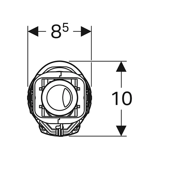 136.909.21.2 Зливний клапан type 240, подвійний змив, хром глянцевий (1 сорт) - Фото - 3