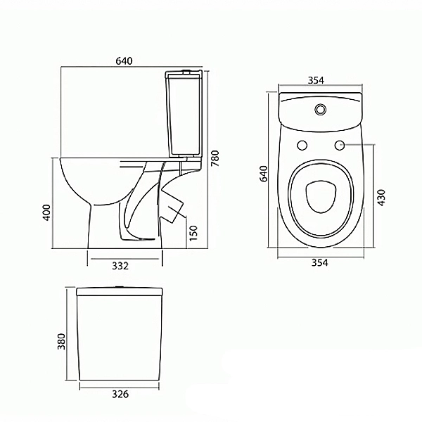 L79201000 FREJA Унітаз-компакт косий вип., з поліпроп сидінням та арм. на 3/6 л, н/п (1 сорт) - Фото - 2