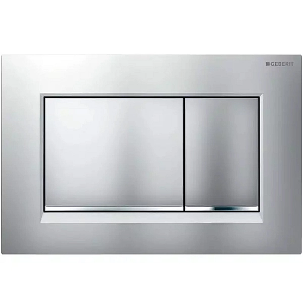 115.883.JQ.1 Sigma20 square Клавіша змиву, подвійний змив, легкоочисна поверхня, хром мат/хром глянець (1 сорт) - Фото - 2