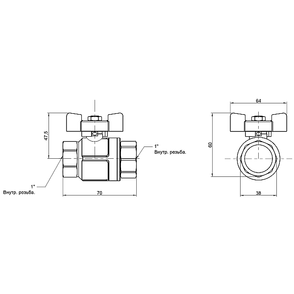 Кран шаровой Icma 1" прямой №349 - Фото - 2