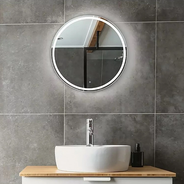 5501070 AllRound Кругле дзеркало d70см з LED підсвіткою та тачсенсором (1 сорт) - Фото - 2