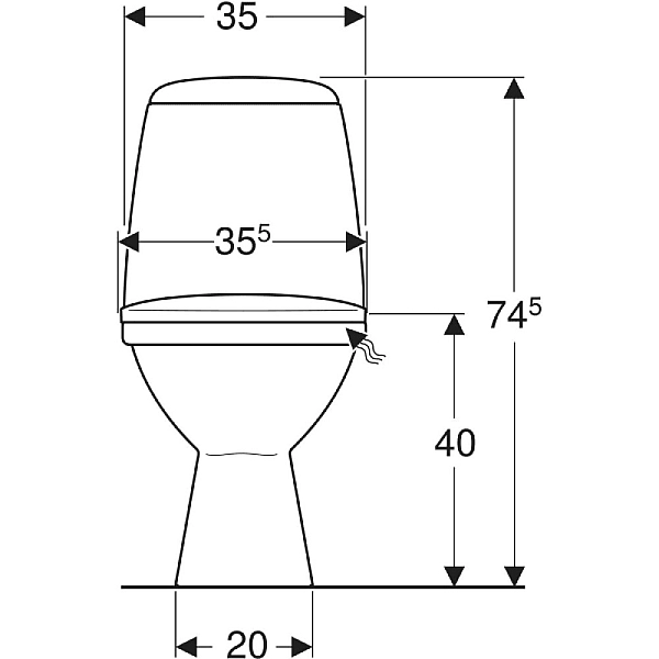 S7921800UA SOLO Унітаз-компакт підлоговий г/в, сидіння з кришкою Duroplast Soft close, н/п, білий (1 сорт) - Фото - 4