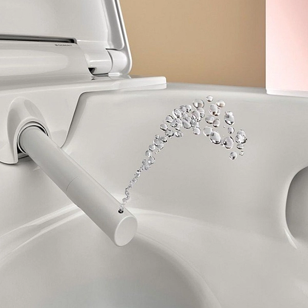 146.350.01.1 AquaClean Alba Підвісний унітаз-біде, покриття KeraTect, колір білий глянець, накладка біла (1 сорт) - Фото - 8