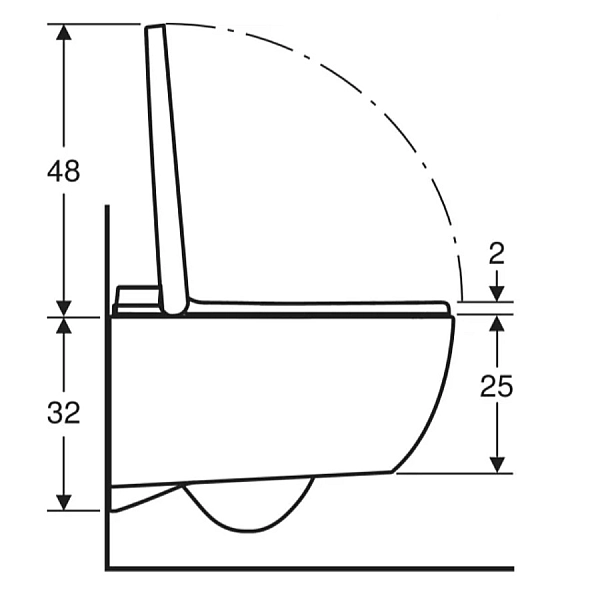 146.350.01.1 AquaClean Alba Підвісний унітаз-біде, покриття KeraTect, колір білий глянець, накладка біла (1 сорт) - Фото - 5