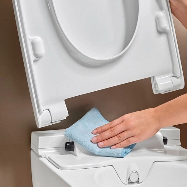 146.350.01.1 AquaClean Alba Підвісний унітаз-біде, покриття KeraTect, колір білий глянець, накладка біла (1 сорт) - Фото - 10