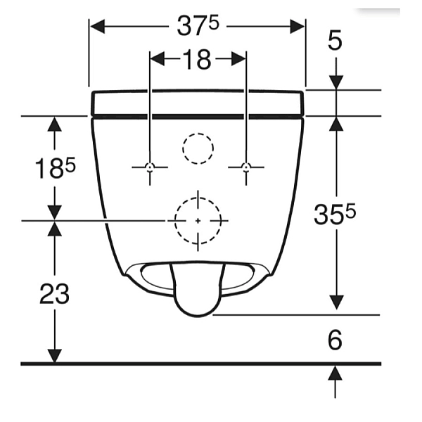 146.350.01.1 AquaClean Alba Підвісний унітаз-біде, покриття KeraTect, колір білий глянець, накладка біла (1 сорт) - Фото - 4