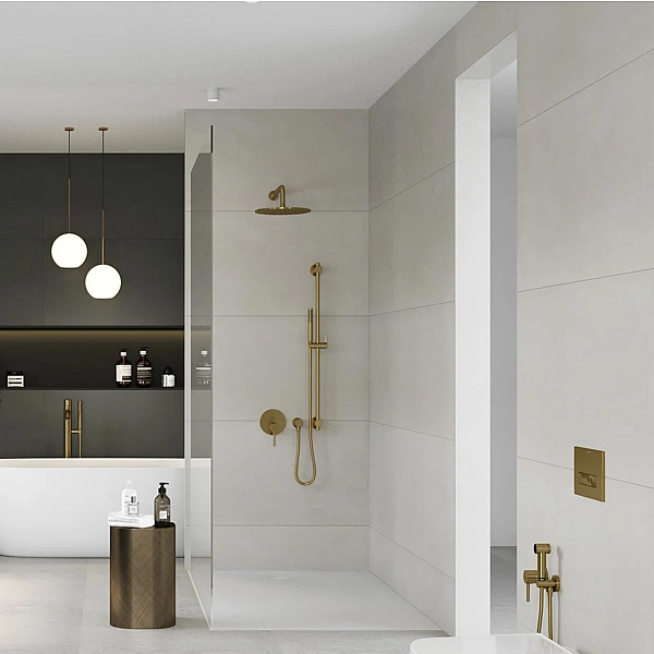 38736N076 KLUDI BOZZ 7in1 Душова система Вбудовані рішення, брашоване золото (38624N) (1 сорт) - Фото - 4