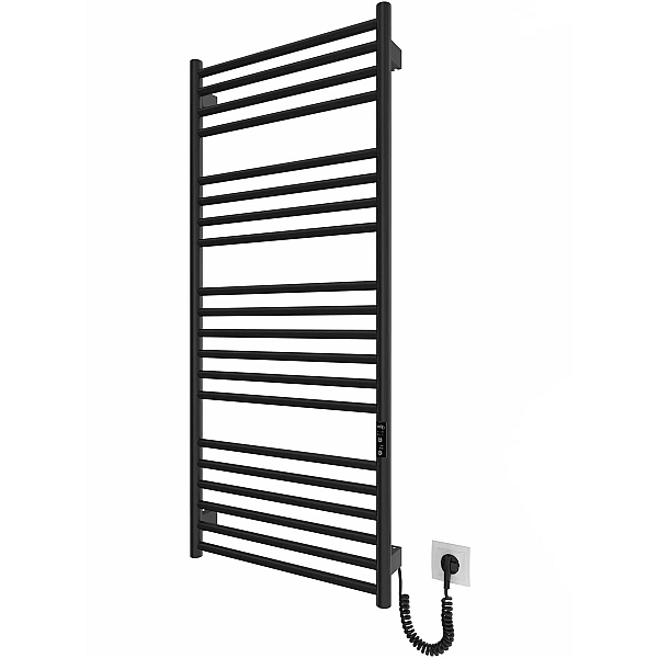 6.1.0304.06.BM Рушникосушка ел. HF Greenwich 1170х530 чорний мат, в комплекті з прих.підкл (1 сорт) - Фото - 7