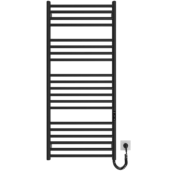 6.1.0304.06.BM Рушникосушка ел. HF Greenwich 1170х530 чорний мат, в комплекті з прих.підкл (1 сорт) - Фото - 2