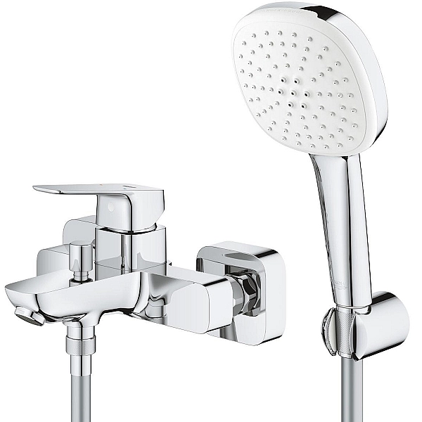 1018140000 Cubeo Змішувач одноважільний для ванни з ручним душем, хром (1 сорт) - Фото - 2