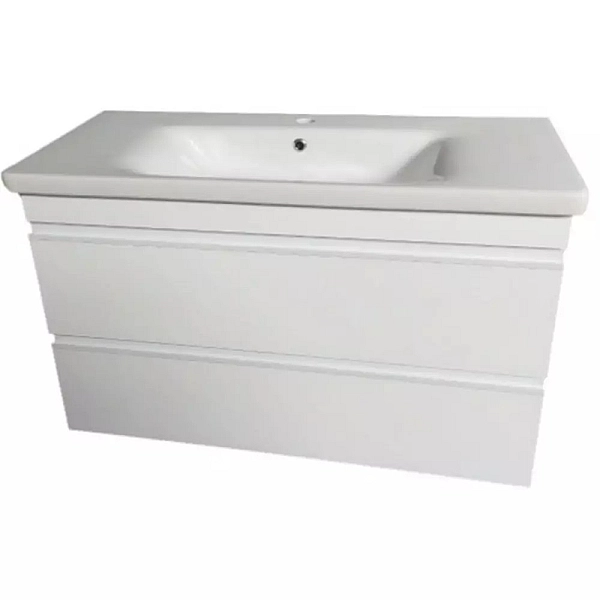 753080W FRAME Біла глянцева тумба 80см з раковиною та сифоном (1 сорт) - Фото - 2
