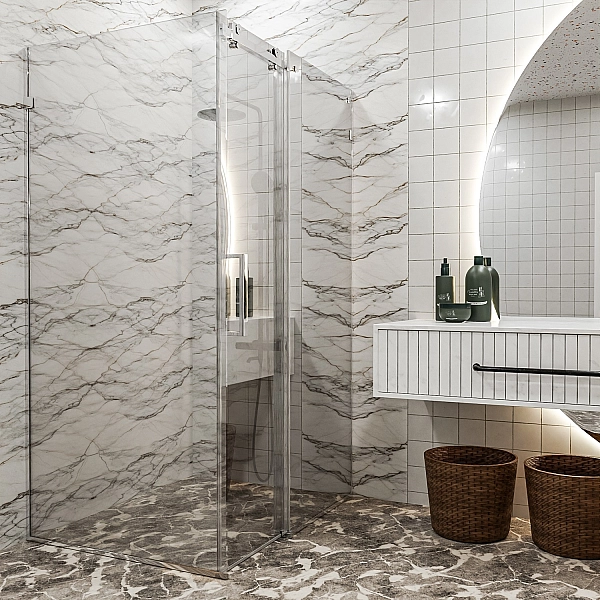 SE2340 ART 3.0 Кабіна душова, прямокутна, розсувна, 1200*800 мм, без піддона, скло прозоре, хром (1 сорт) - Фото - 2