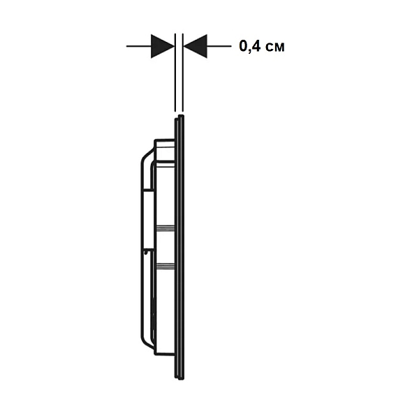 115.628.FW.1 Sigma40 round Клавіша змиву, подвійний змив, нержавіюча сталь, колір сталевий матовий (1 сорт) - Фото - 3