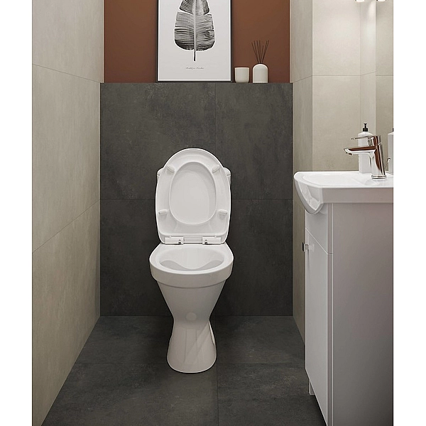 K119-079Умивальник меблевий CERSANIA 55 ONE HOLE з отвором для змішувача, з переливом, білий глянець (картон) ( CCWF1009850001 ) (1 сорт) - Фото - 5