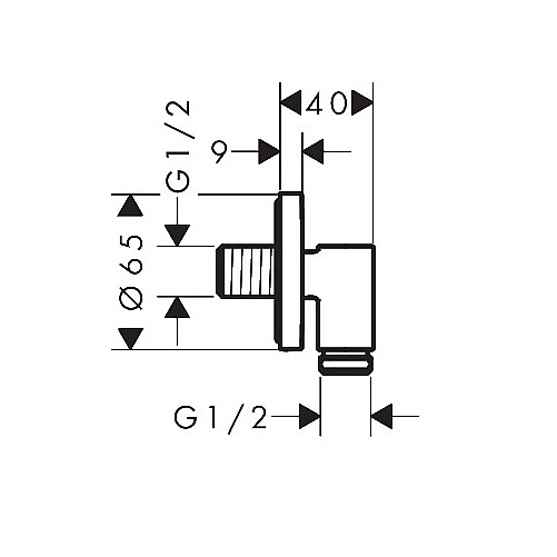 28882670 HG FixFit Fine S Шлангове підключення, чорний матовий (1 сорт) - Фото - 2