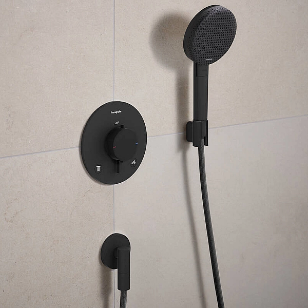 28882670 HG FixFit Fine S Шлангове підключення, чорний матовий (1 сорт) - Фото - 3