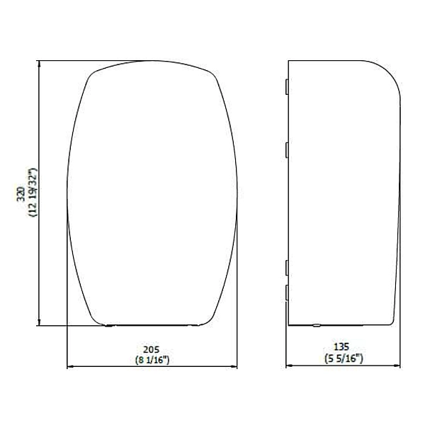 GW01 40 04 01 Falcon Сушарка для рук, нержавіюча сать брашована 1,5мм, (1 сорт) - Фото - 2