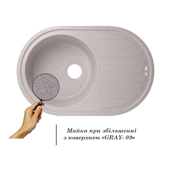 Кухонная мойка Lidz 780x500/200 GRA-09 (LIDZGRA09780500200) - Фото - 3