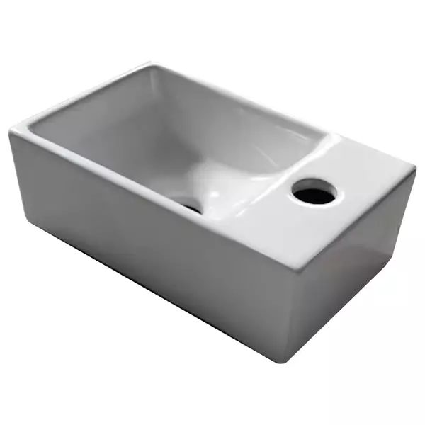 180300R Linea Раковина підвісна/меблева 300х180 см, 1 отвір під змішувач справа, білий глянець (1 сорт)