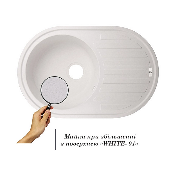 Кухонная мойка Lidz 780x500/200 WHI-01 (LIDZWHI10780500200) - Фото - 3