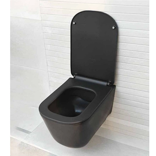 5114 31 Tribeca унітаз підвісний безобідковий із шумоізоляцією та кріпленням WB9N, чорний матовий (1 сорт) - Фото - 2