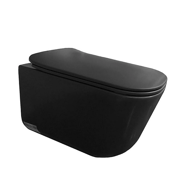 5114 31 Tribeca унітаз підвісний безобідковий із шумоізоляцією та кріпленням WB9N, чорний матовий (1 сорт) - Фото - 3
