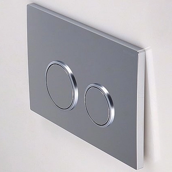 115.882.JQ.1 Sigma20 round Клавіша з подвійним змивом,легкоочисна поверхня,хром матовий/хром глянцевий (1 сорт) - Фото - 4