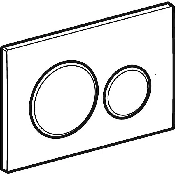 115.882.JQ.1 Sigma20 round Клавіша з подвійним змивом,легкоочисна поверхня,хром матовий/хром глянцевий (1 сорт) - Фото - 2