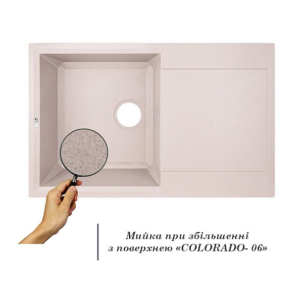 Кухонна мийка Lidz 790x495/230 COL-06 (LIDZCOL06790495230) - Фото - 3