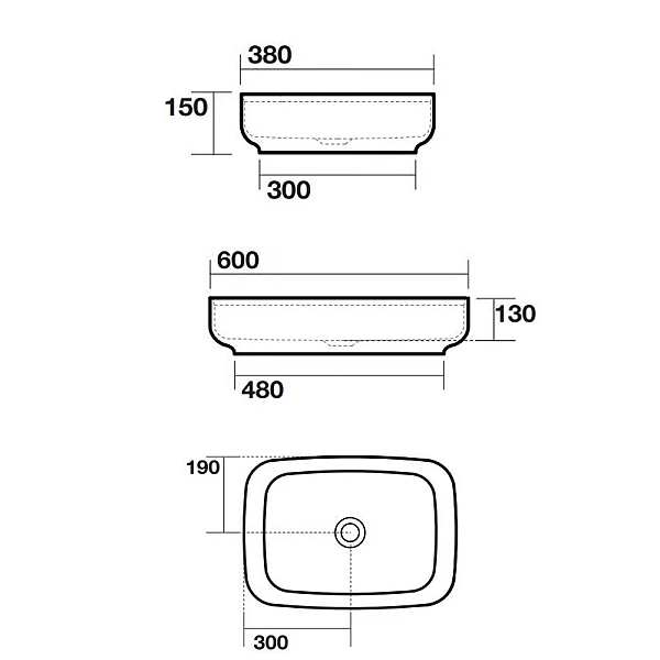 5141 01 Tribeca Раковина на стільницю, білий (1 сорт) - Фото - 3
