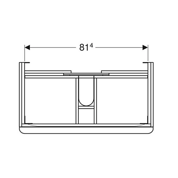 500.354.00.1 Smyle Square Шафка під умивальник 90см, з двома шухлядами, колір білий глянець (1 сорт) - Фото - 5