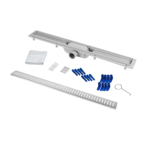 Трап Qtap Dry FA304-800 линейный с сухим затвором и нержавеющей решеткой 800х73 - Фото - 6