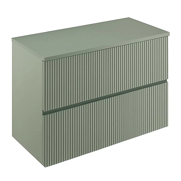 131769+131452  Тумба VORA 80 2  ящ,  зі стільницею, MINERAL GREEN (1 сорт) - Фото - 2