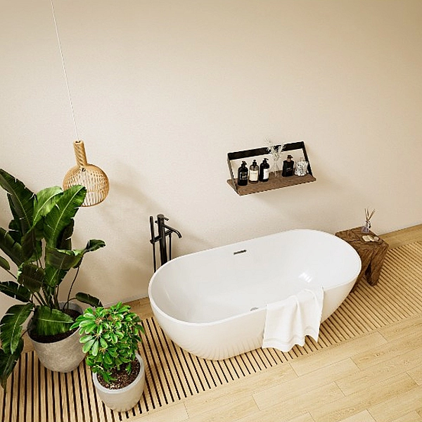 17075102 Do It NEW Ванна акрилова окремостояча 170x75 см, біла глянцева (1 сорт) - Фото - 8