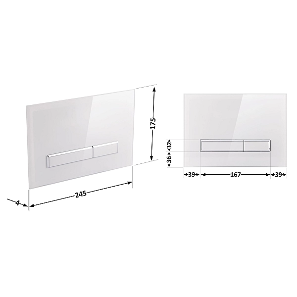 Панель смыва для унитаза Qtap Nest QT0111V1105GW - Фото - 2