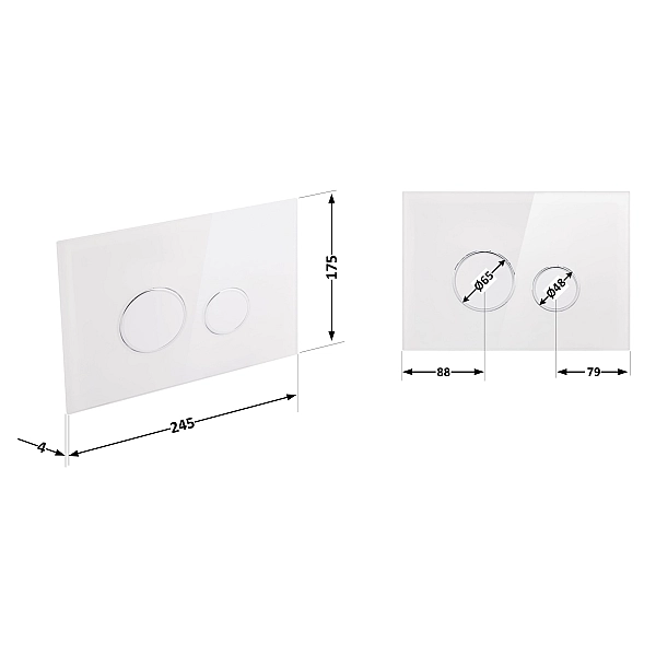 Панель смыва для унитаза Qtap Nest QT0111V1164GW - Фото - 2