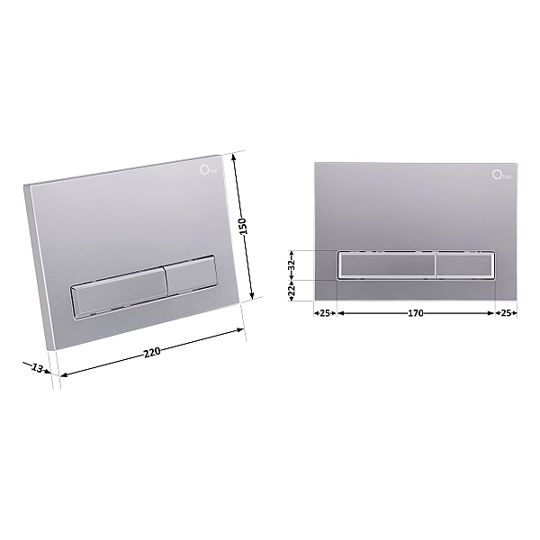 Панель змиву для унітаза Qtap Nest QT0111M08382SAT - Фото - 2
