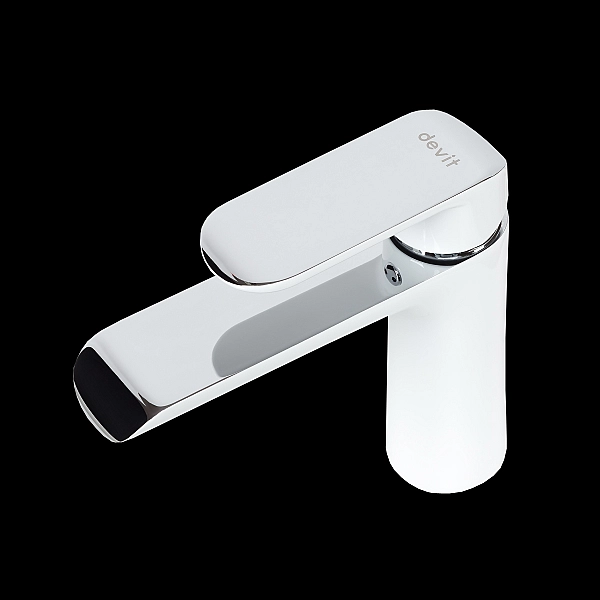 43111141W IVEN Змішувач д/раковини з донним  клапаном  01011100, хром/білий (1 сорт) - Фото - 3