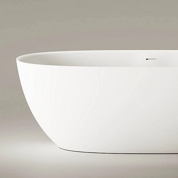 VABELL/00 BELLA Ванна окремостояча 170*80 см з литого (штучного) каменю, з інтегрованим сифоном, білий глянець (1 сорт) - Фото - 3
