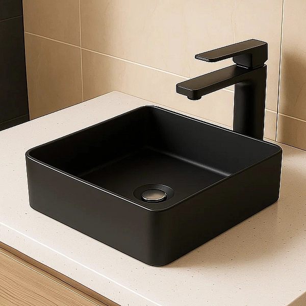 1511132B QUADRA раковина тонкостінна, чорний матовий (1 сорт) - Фото - 4