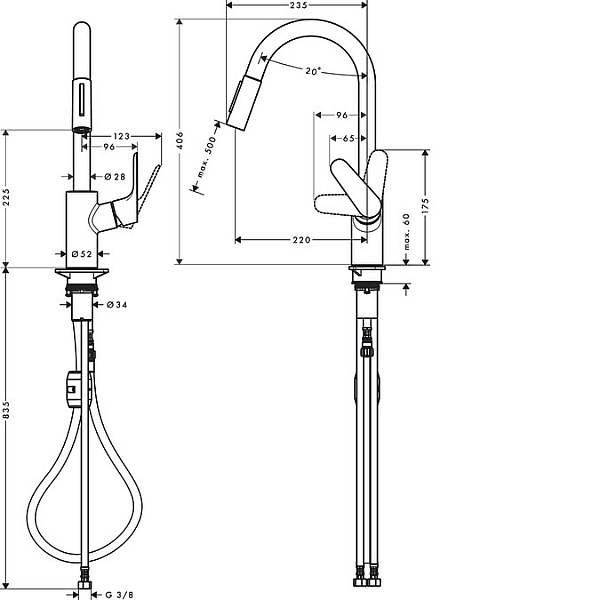 31815000 Focus Змішувач д/кухні (1 сорт) - Фото - 3