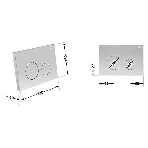 Панель змиву для унітаза Qtap Nest QT0111M11111SAT - Фото - 2