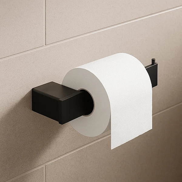 GW05 61 04 03 Pompei Тримач д/паперу, нержавіюча сталь, чорний мат. (1 сорт) - Фото - 3